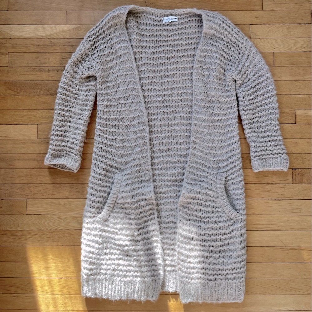 Apiece Apart Alpaca Cardigan Coat — Size L